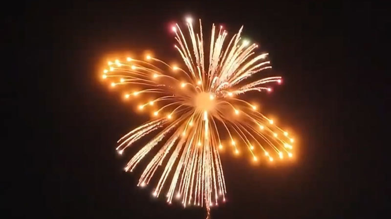 Firework and drone firework scene 3